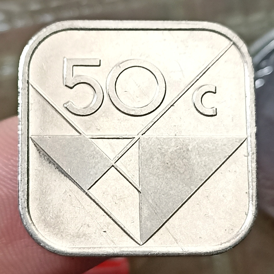 Koin Kuno Aruba (Dutch Caribbean) 50 Cents