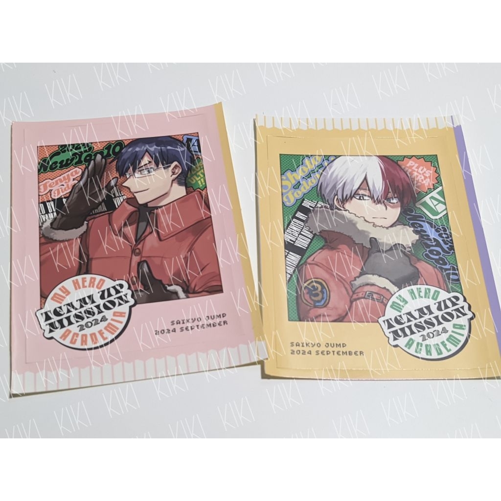 Stiker My Hero Academia Saikyo Jump September 2024 Todoroki Shoto Iida Tenya