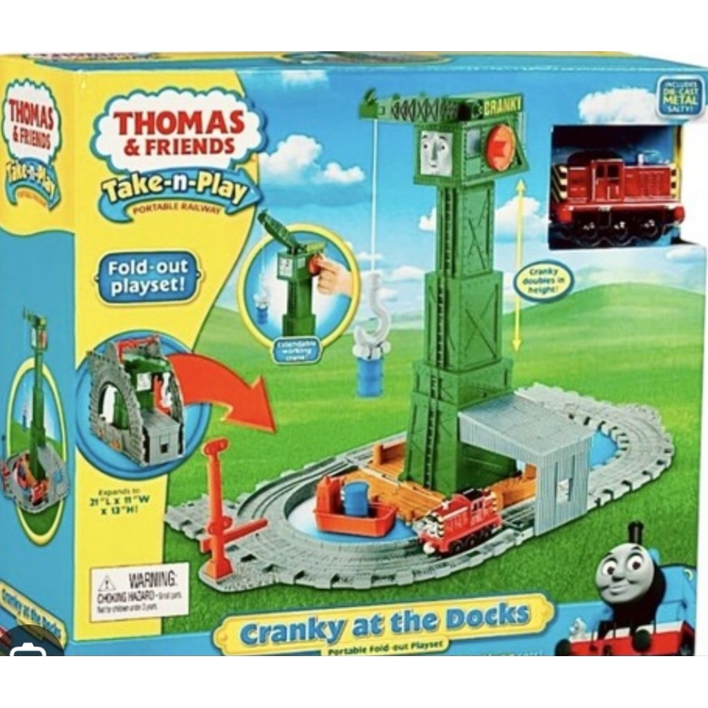 Thomas take n play cranky crane at the docks thomas and friends playset mattel thomas original