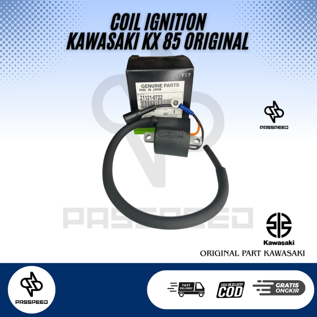 KOIL PENGAPIAN COIL IGNITION KX 85 ORIGINAL PART KAWASAKI 21121-0722 ORIGINAL JAPAN