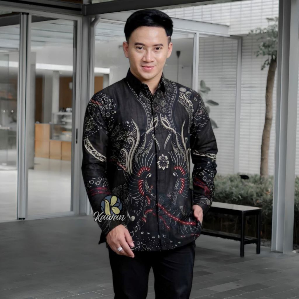 Kemeja Batik Pria Premium (Lengan Panjang) Katun Primisima Slimfit KEMEJA TERBARU KEKINIAN Lapis Fur