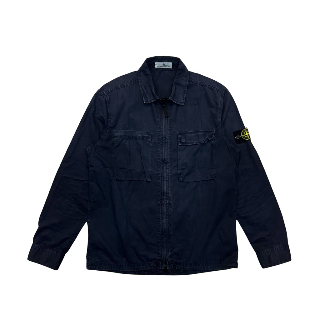 STONE ISLAND OVERSHIRT DOUBLE POCKET NAVY XL