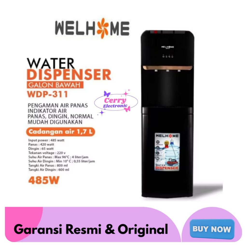 Dispenser Welhome WDP-311 3Kran Panas, Dingin dan Normal