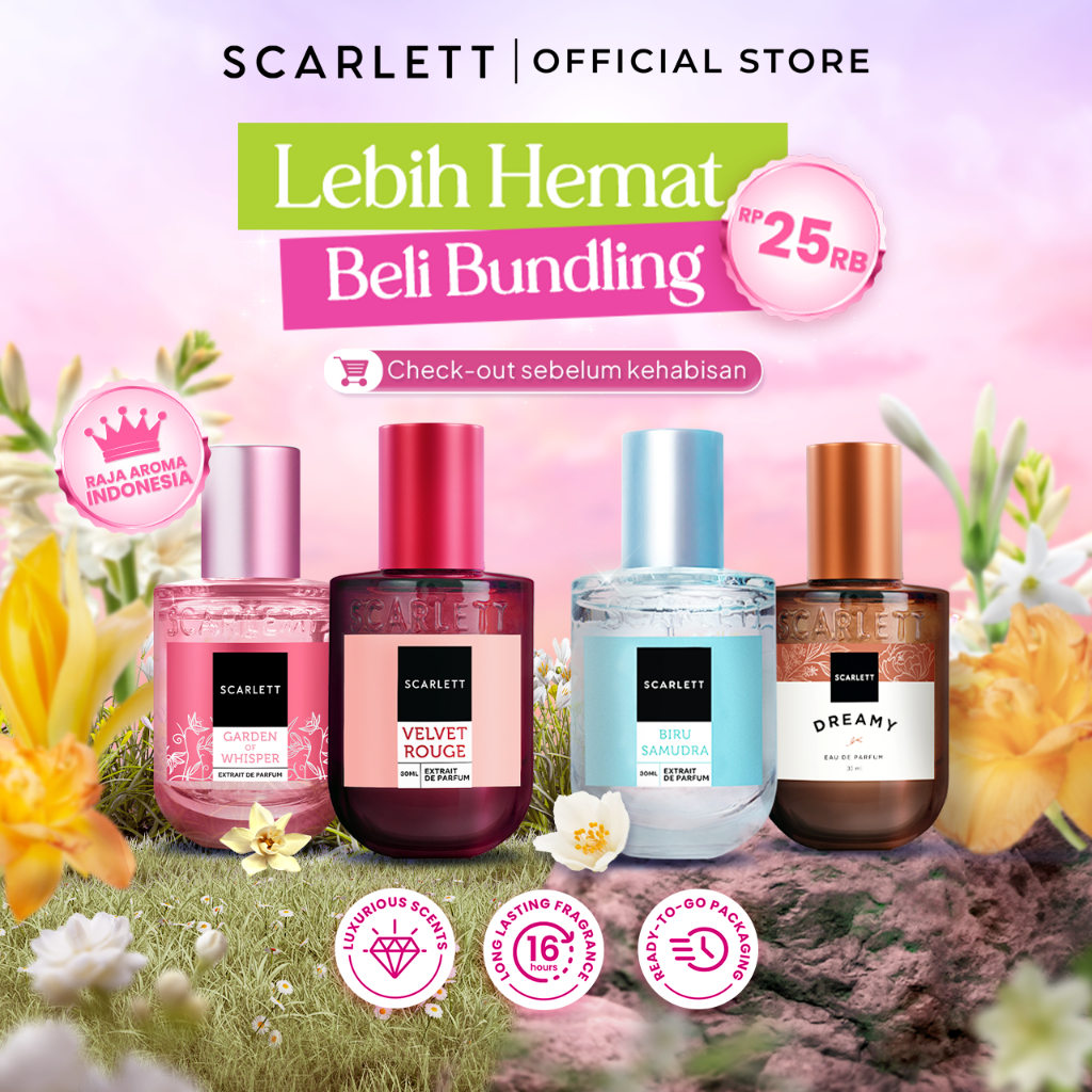 [PROMO] SCARLETT Exclusive Bundle Eau De Parfum & Extrait De Parfum 30ml Wangi Tahan Lama - Unisex -