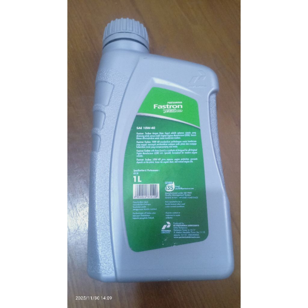 Oli mesin Pertamina Fastron Techno 100% ASLI.