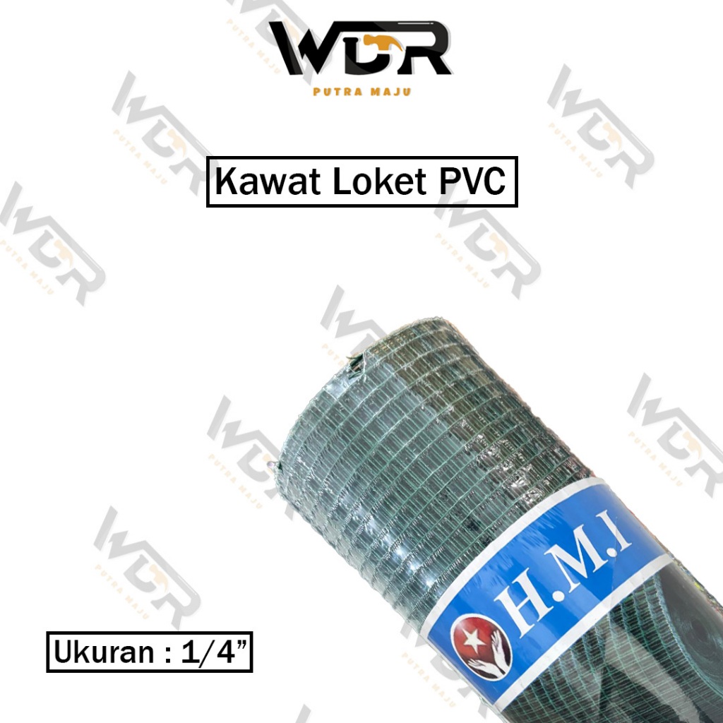 Kawat Ram Loket PVC Hijau 1/4 1 Rol | Kawat Ayam Hijau 1/4