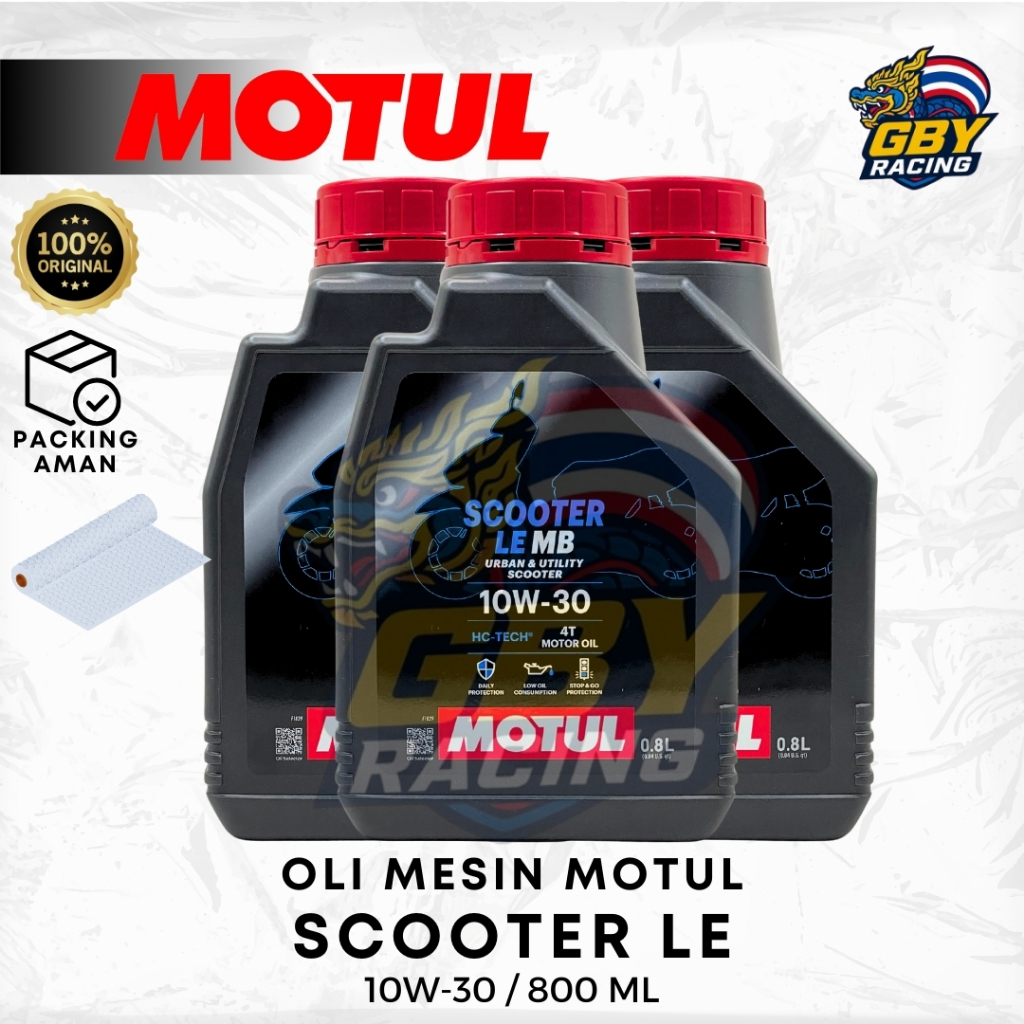MOTUL Scooter LE 10W-30 800ML Oli Mesin Matic Vario 125 150 PCX ADV 0,8 L Original Motul