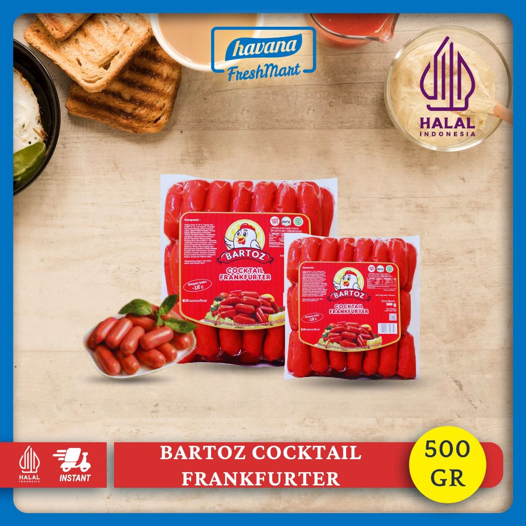 SOSIS BARTOZ PREMIUM / SOSIS COCKTAIL/ SOSIS MERAH PREMUIM