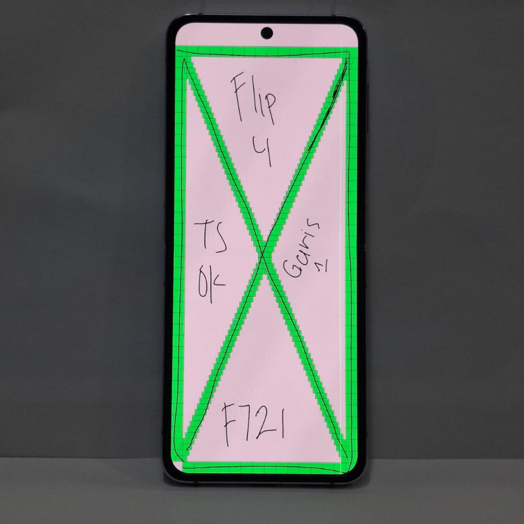 LCD SAMSUNG GALAXY Z FLIP 4 - F721 ORIGINAL COPOTAN SUPER AMOLED MINUS GARIS 1