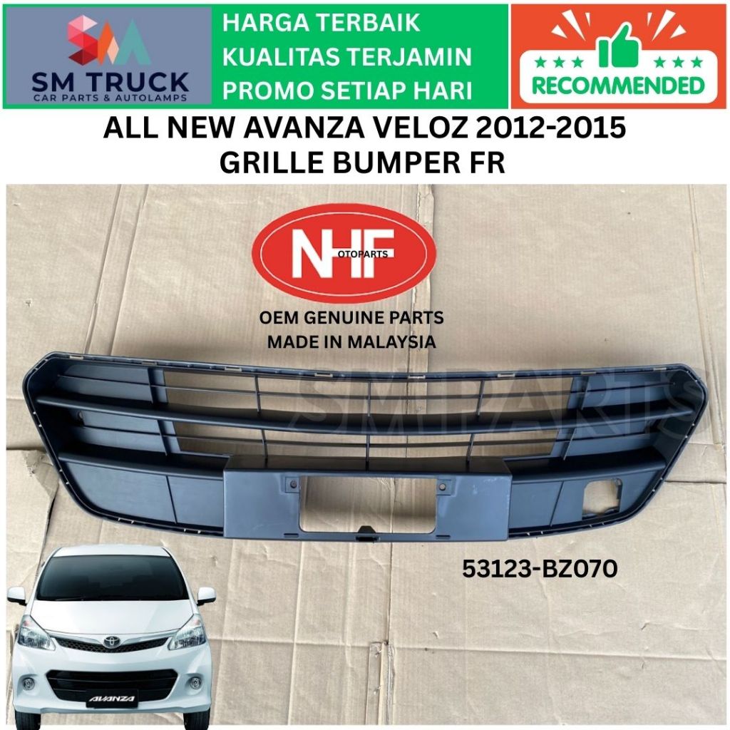 (OEM MALAYSIA) GRILLE GRILL RAM BUMPER BEMPER DEPAN ALL NEW AVANZA XENIA VELOZ 2012 2013 2014 2015 B