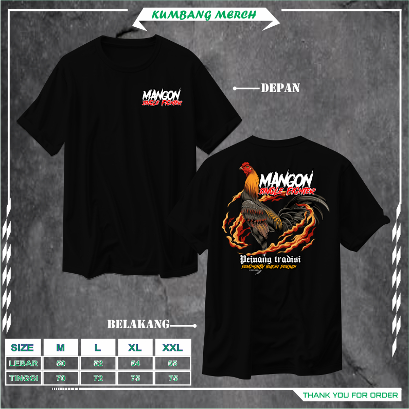 KAOS AYAM ADUAN JAGO MANGON SINGLE FIGHTER KAOS AYAM ADUAN PEJUANG TRADISI PENGHOBBY BUKAN PENJUDI B