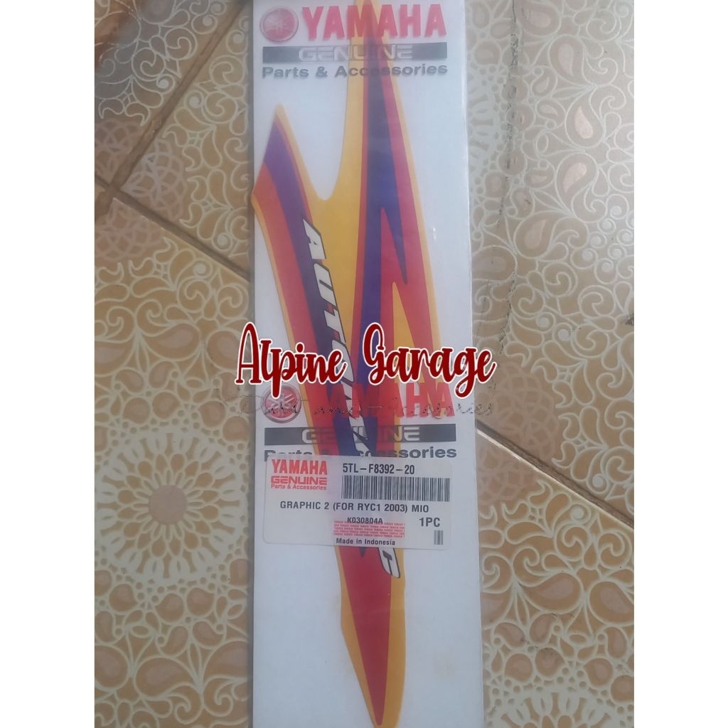 Striping Mio Sporty Kuning 2003-04 Tameng Original Yamaha