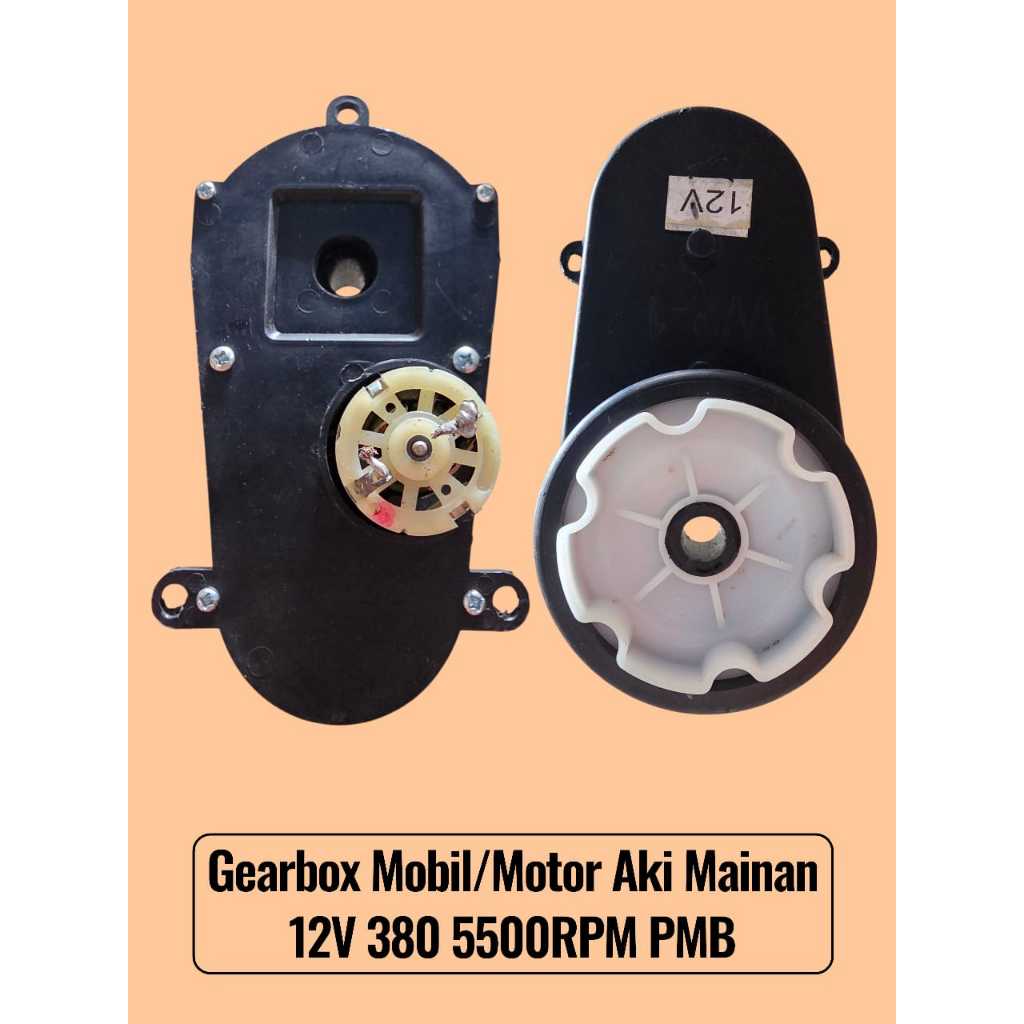 GEARBOK MOBIL AKI MAINAN DINAMO GEARBOK MOBIL AKI DAN MOTOR AKI MAINAN 12V RS380 5500RPM UNIVERSAL