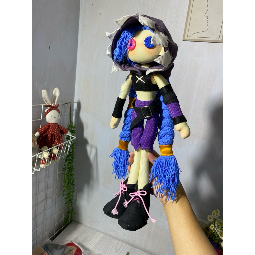 JINX | Boneka Handmade Jinx Arcane | Boneka Karakter Game | BISA CUSTOM karakter kainnya