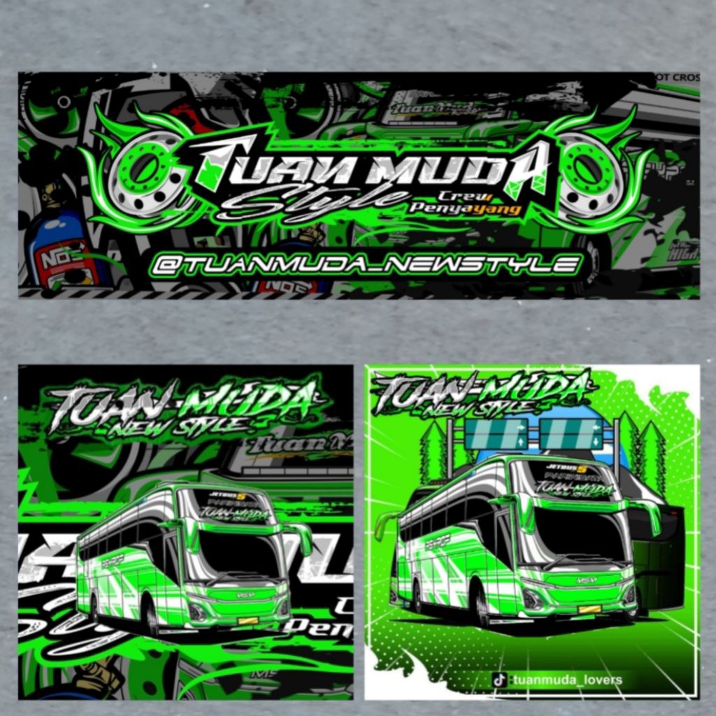 ISI 3 Stiker bus TUAN MUDA MSM Asrof stiker bis bus MSM Asrof TUAN MUDA