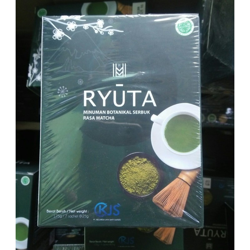 Ryuta Original Teh Herbal Alami Bpom Rasa Matcha 1Box Isi 7sachet