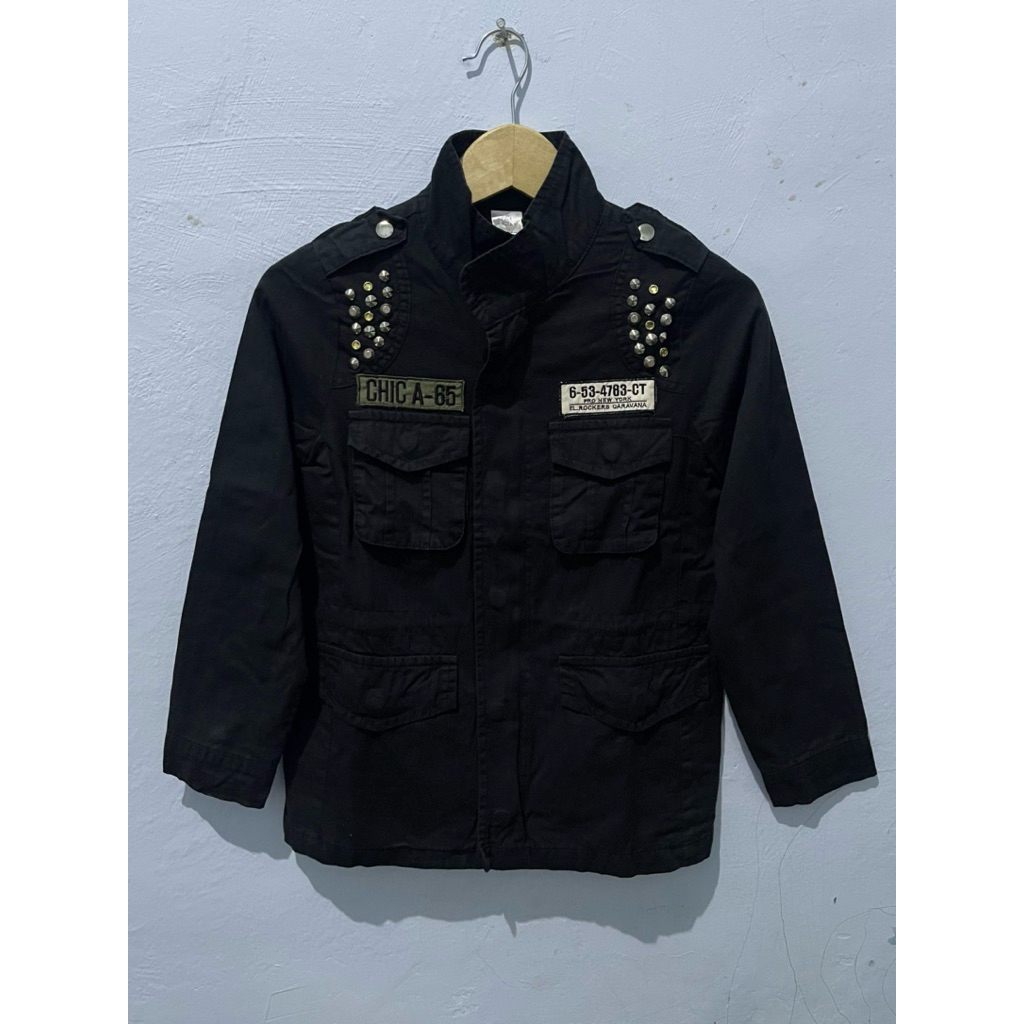 Jacket Denim Anak Punk Rock Original Second