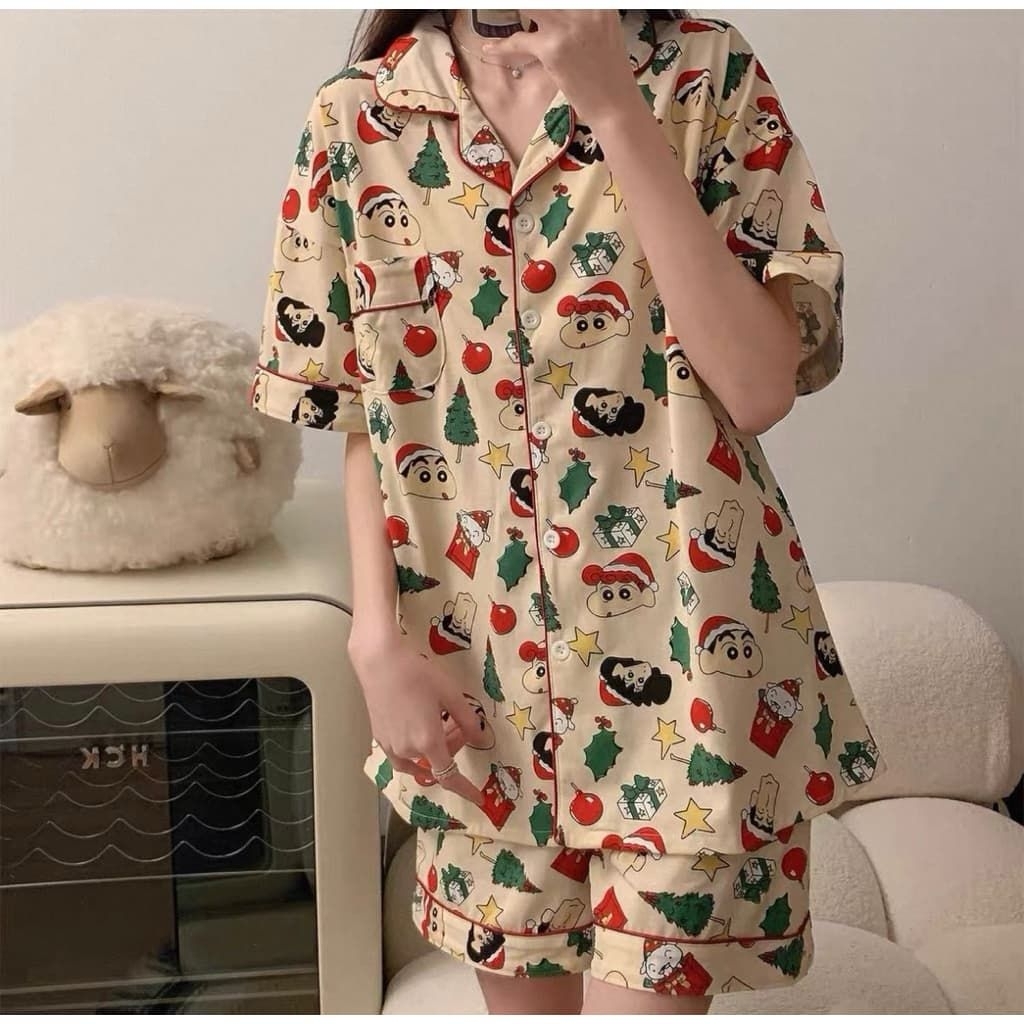 piyama hp piyama pendek sinchan