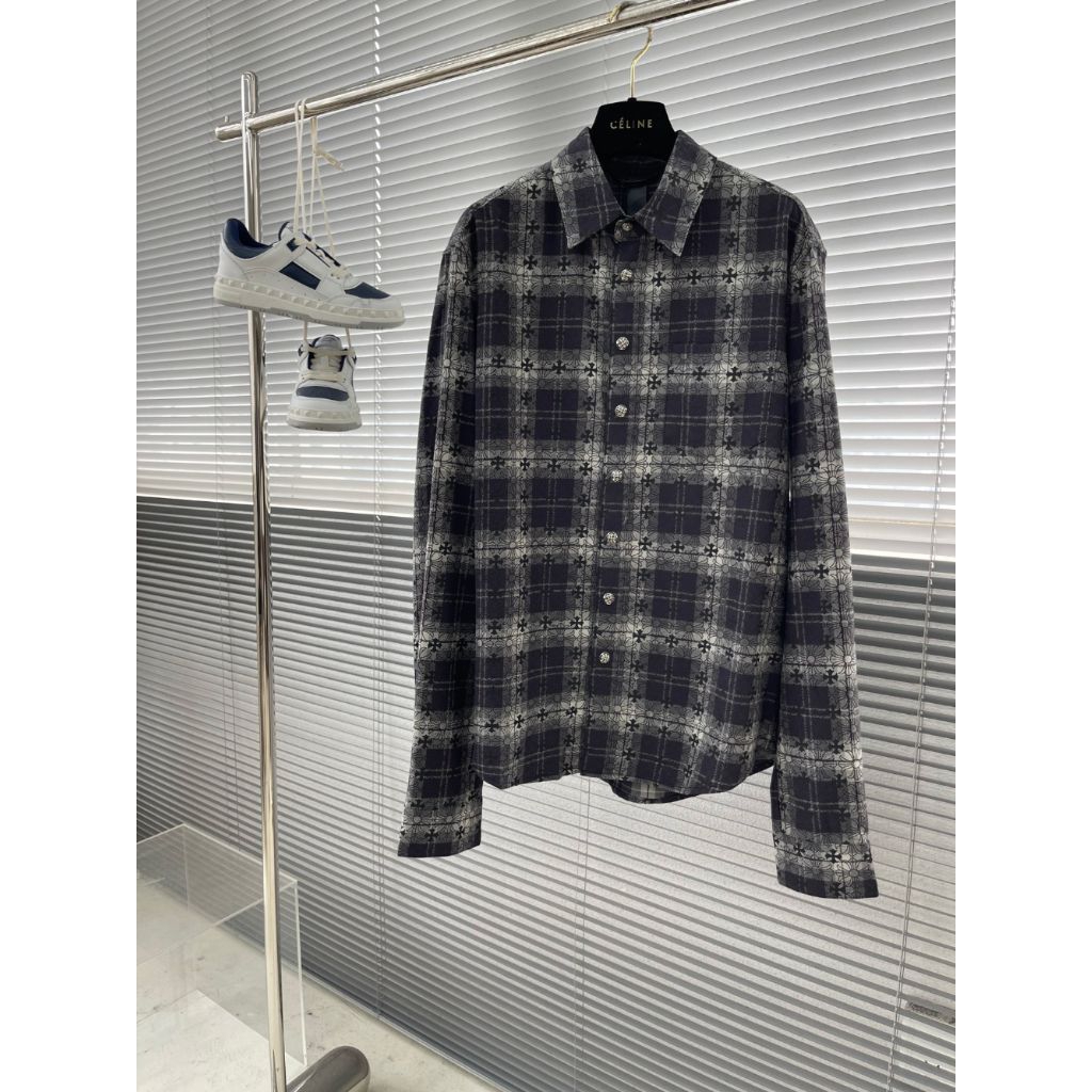 Kemeja Lengan Panjang Branded Pria Chrome Hearts