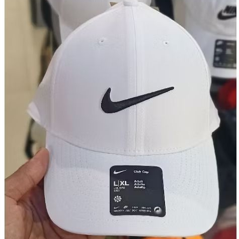 Topi Nike Unisex Dri-FIT Club Structured Swoosh Cap - White