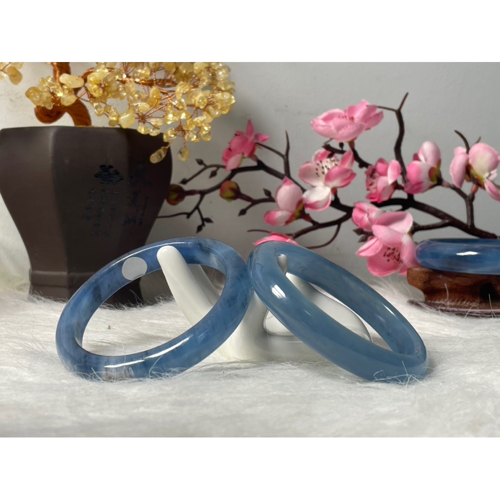 (wienda jastip)gelang bangle giok original"DEVILE AQUAMARINE"