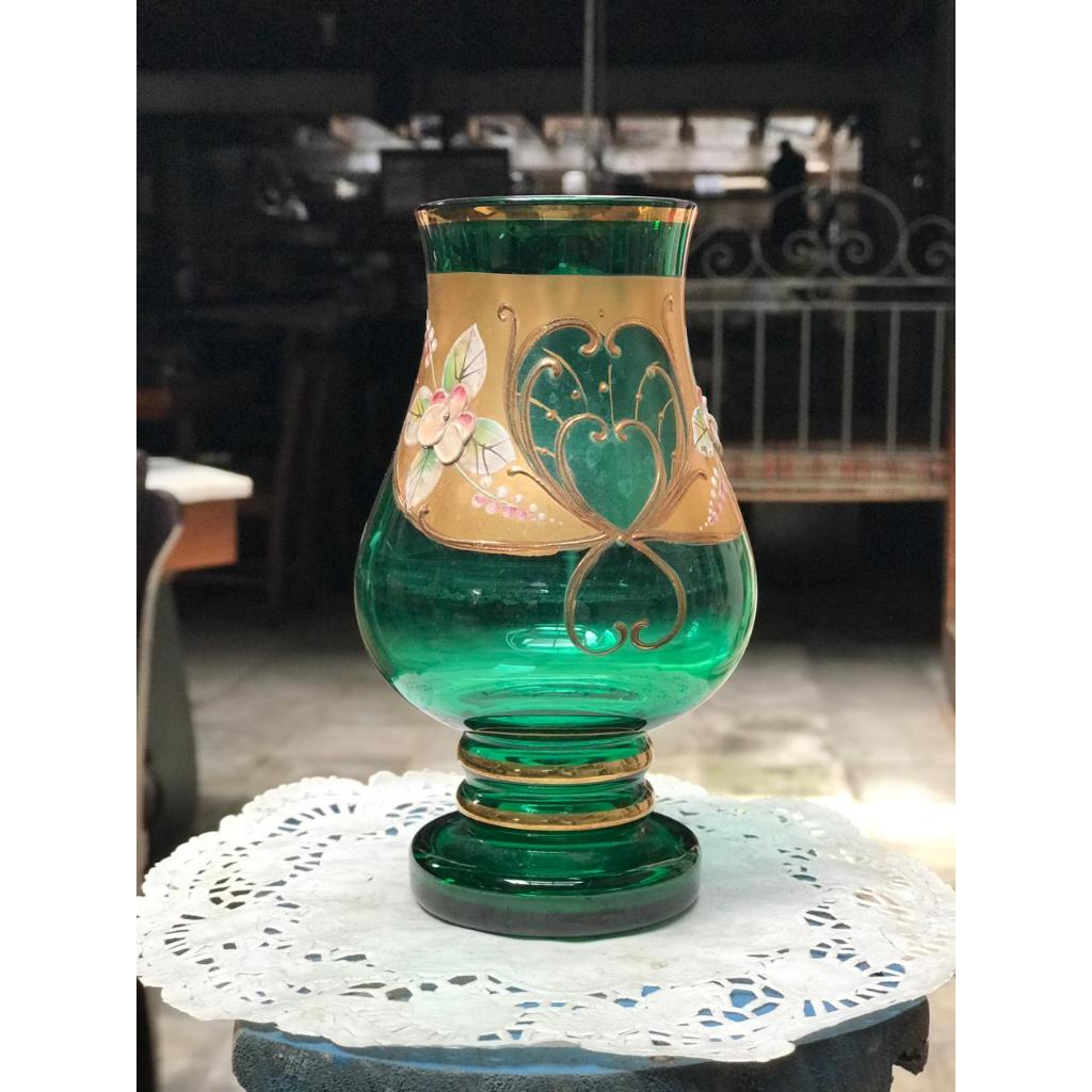 Pajangan vas kristal bohemia