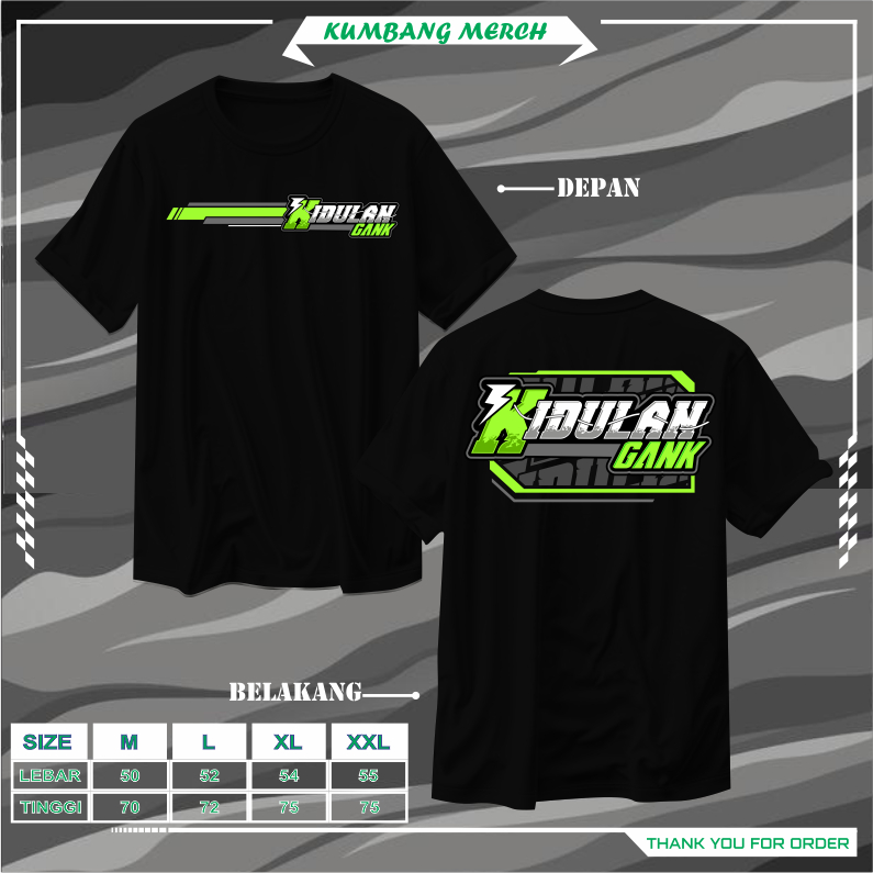 KAOS KIDULAN GANK SMALL KAOS PEMUDA KARANG TARUNA HOREG BAJU DISTRO KATUN COMBED PE 24S (BISA COD)