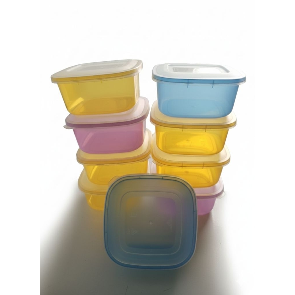 TOPLES PLASTIK WARNA/TEMPAT MAKAN/KOTAK PLASTIK PRAKTIS DI BAWA