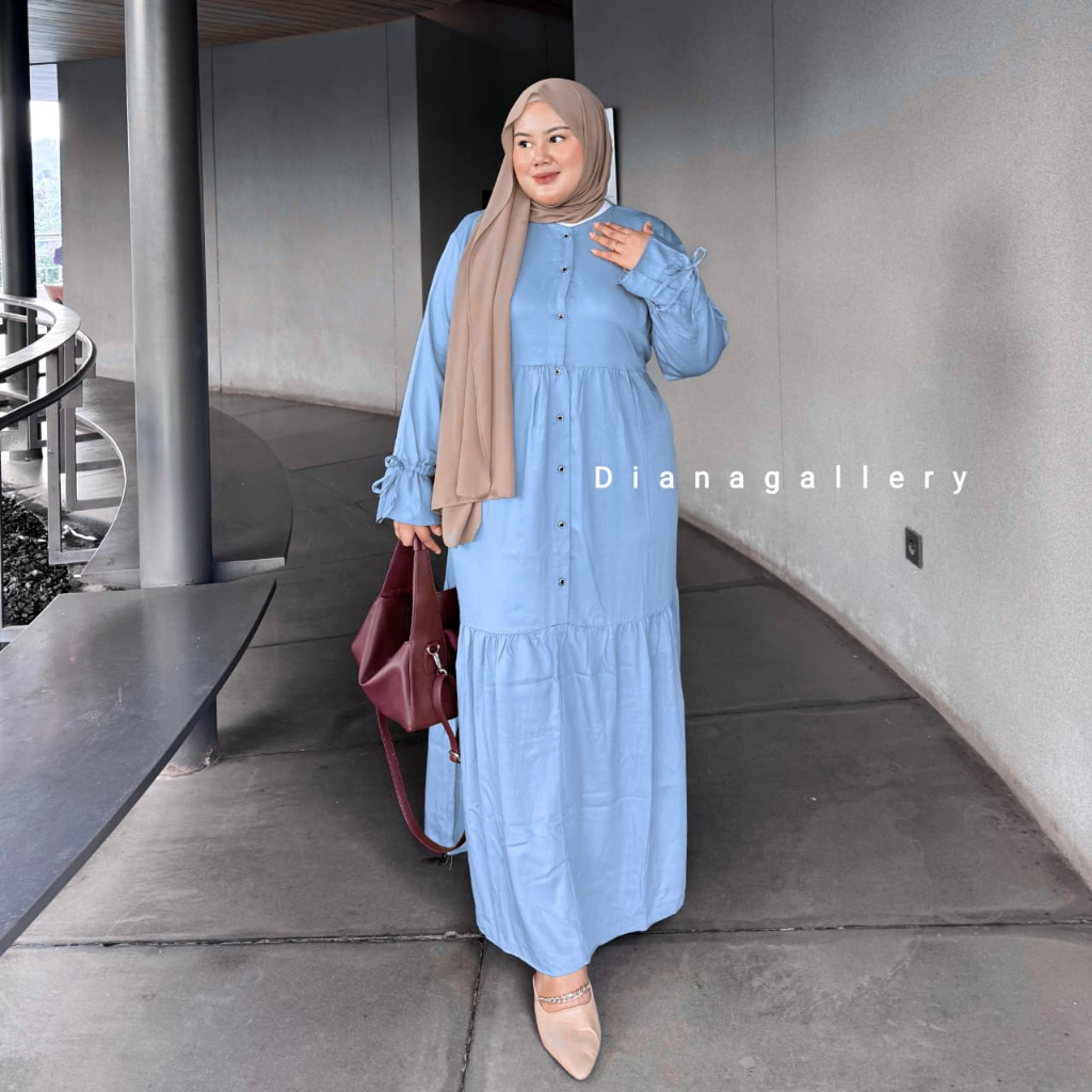 Gamis Rayon Twill Jumbo XXXL Ld 130 140cm Gamis Busui Gamis Rayon Twill Premium Wanita Muslimah Gami