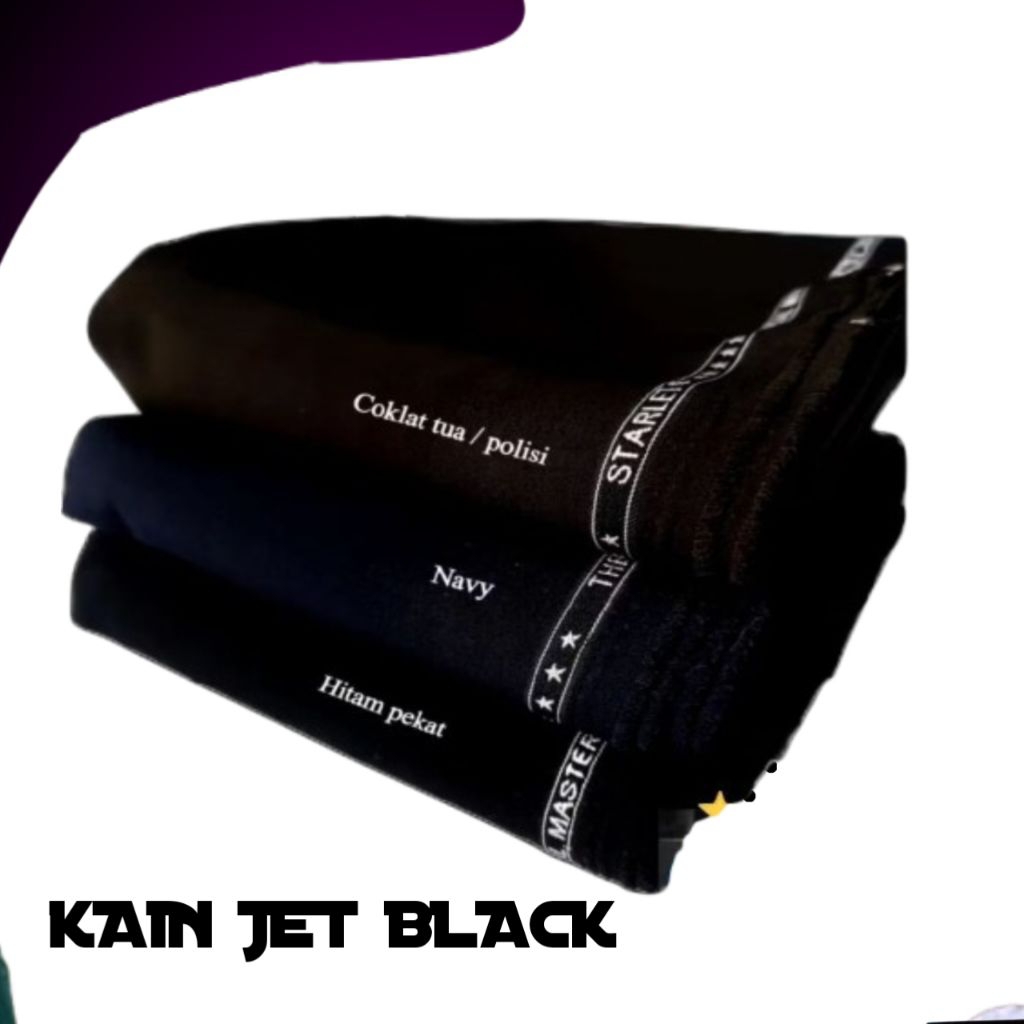 KAIN BAHAN JET BLACK SUPER QUALITY