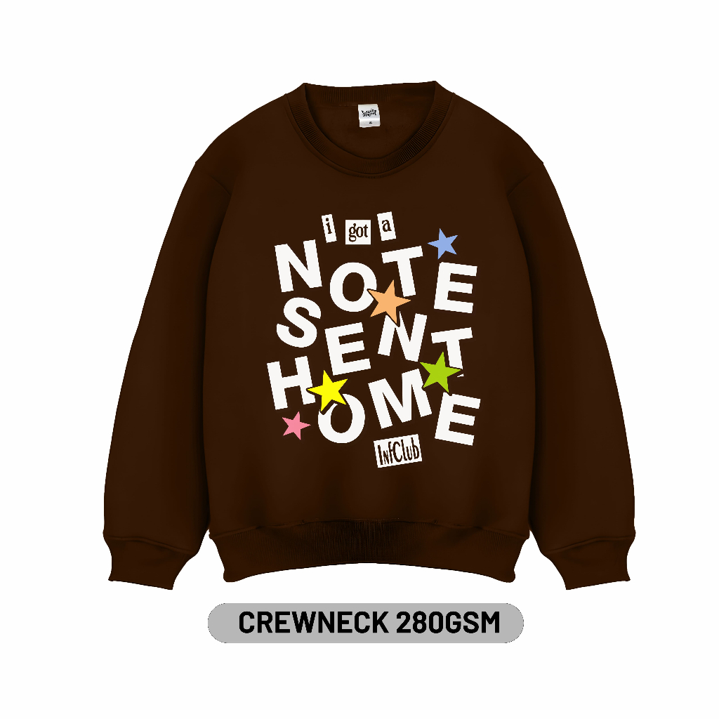 Infinity project l Sweater Crewneck Unisex - Collage Crewneck Home Brown