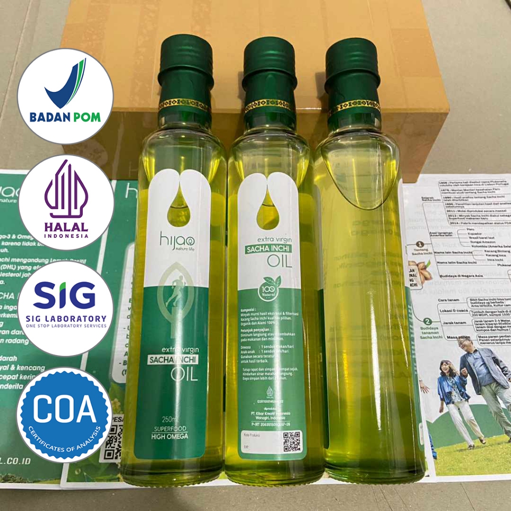 Minyak Sacha Inchi Oil organik saca inci sacainci sanca ici 250ml 100% Murni original