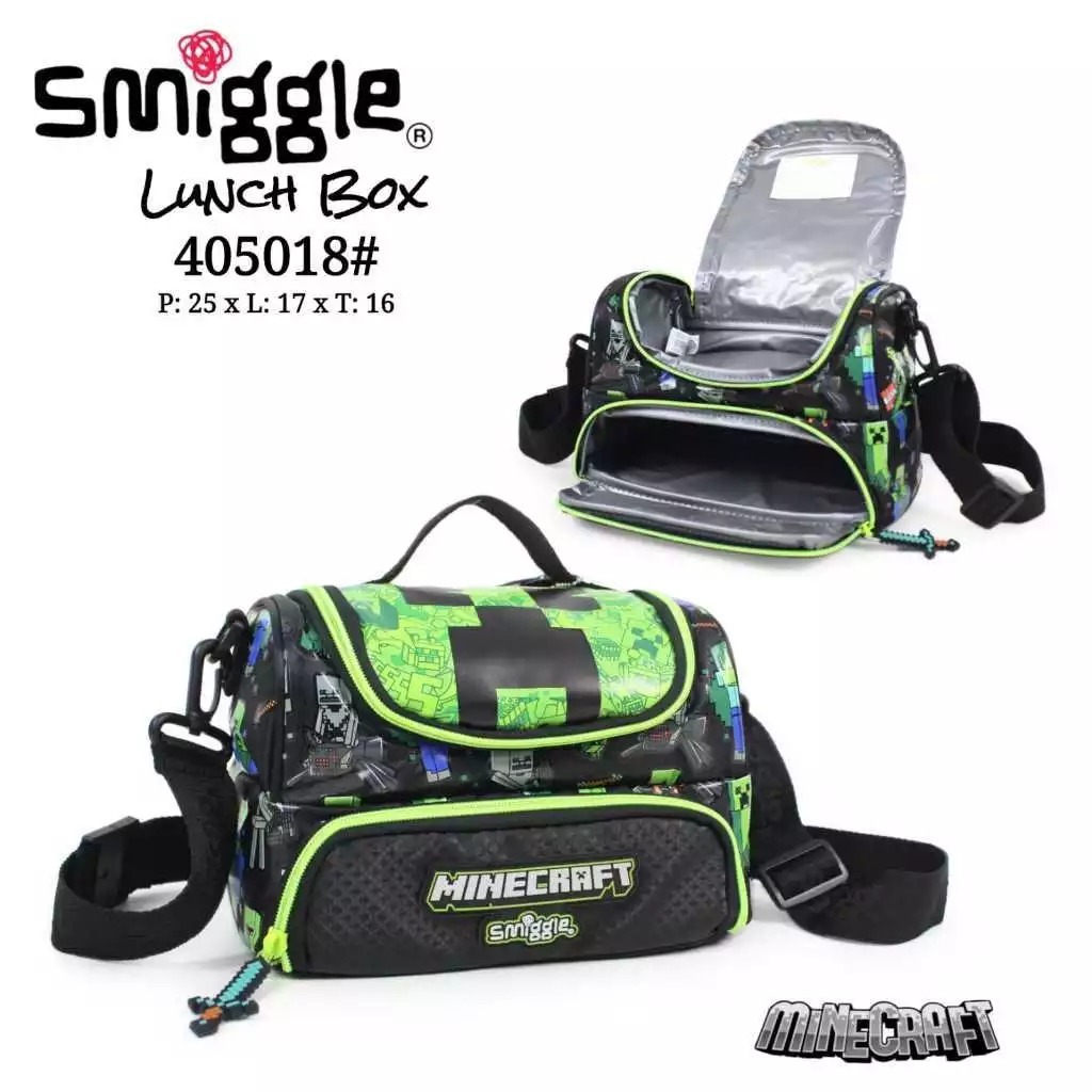 TERBARU Luchbag smigle anak maincraft tas bekal anak laki-laki maincraft