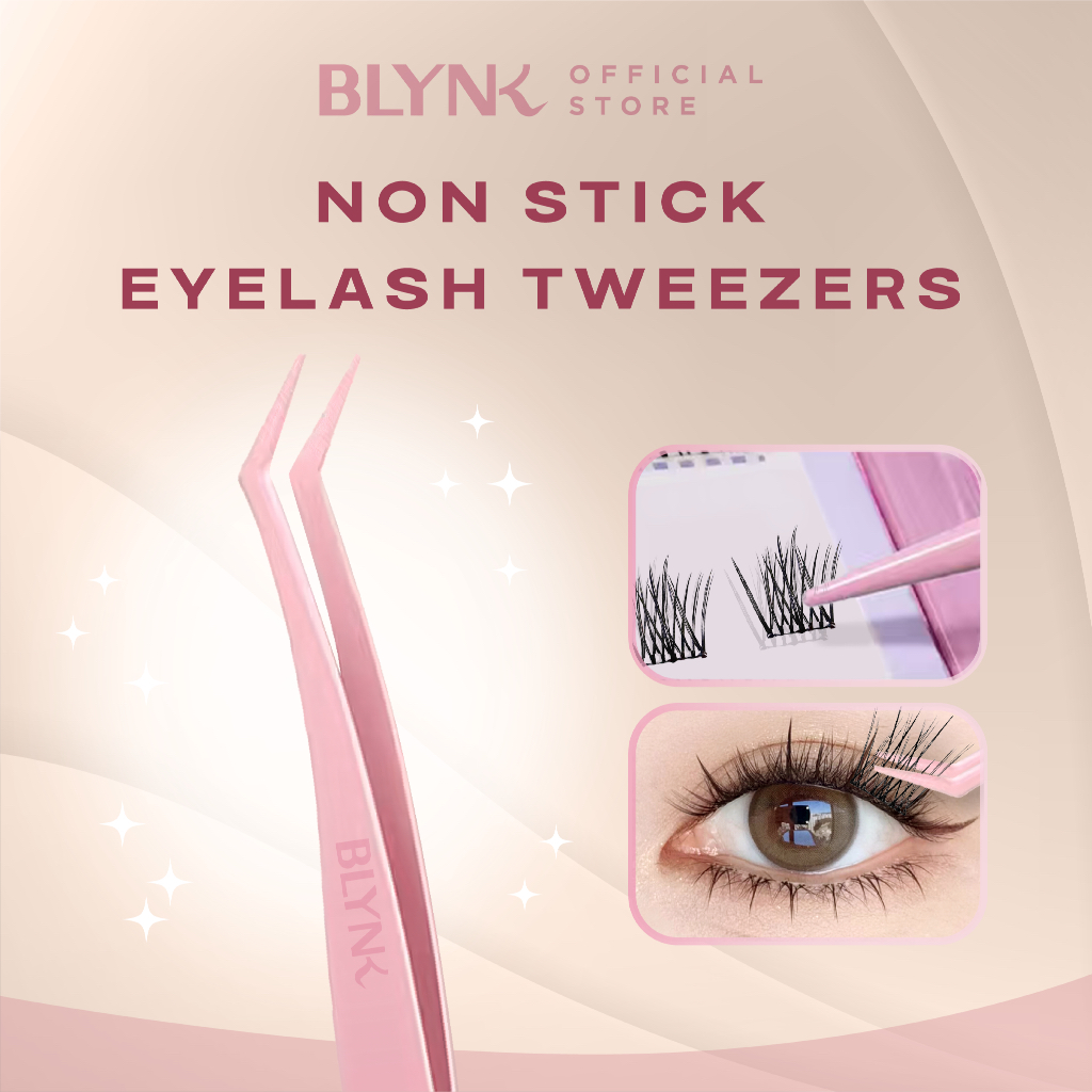 BLYNK Eyelash Tweezers Pinset Bulumata Tweezers Melengkung