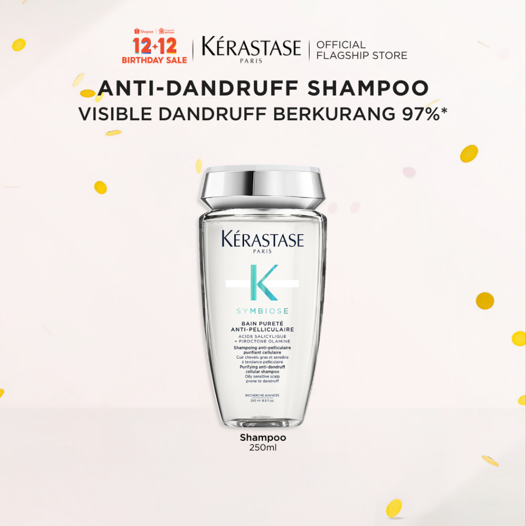 Kerastase Bain Purete Symbiose 250ml Anti Dandruff Shampoo (Oily Dandruff) - Shampoo Anti Ketombe (B