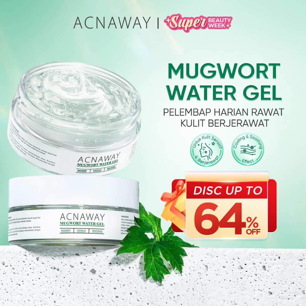 ACNAWAY Mugwort Water Gel Moisturizer - Moisture Gel Pelembab Wajah Untuk Kulit Berjerawat Acne Frie