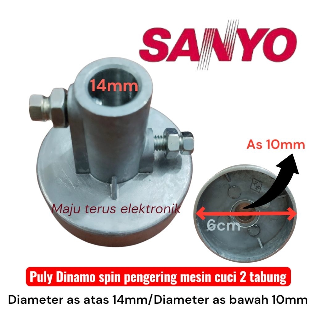 pully puli Dinamo spin pengering mesin cuci sanyo 2 tabung