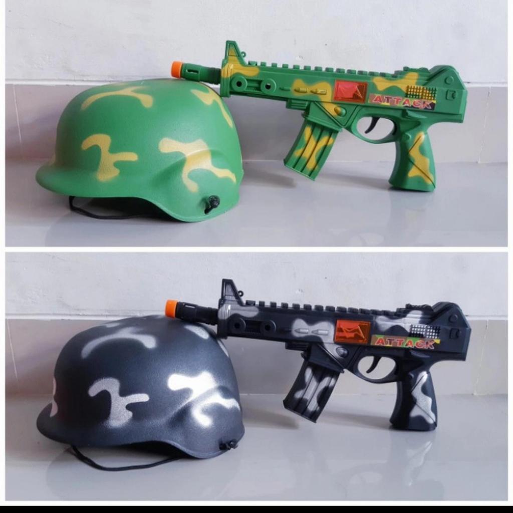 Mainan Set action figure & Helm Tentara - Paket Militer Anak Edukatif
