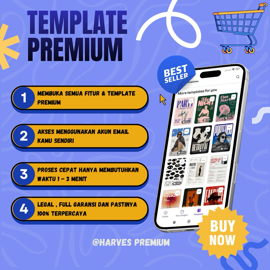 50.000++ Template Canva Premium & Template Canva Pro Siap Pakai