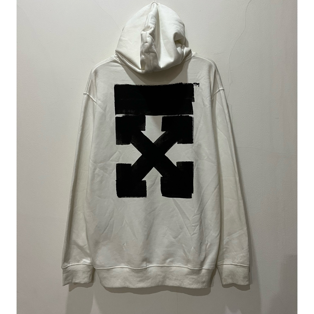 Pullover Hoodie Off-White Jumbo Marker Over White AUTHENTIC ORIGINAL