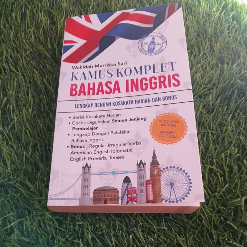 buku kamus komplet bahasa inggris lengkap dengan kosakata harian dan bonus