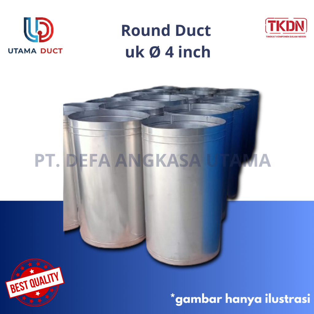 Round Duct uk Ø 4 inch BJLS 0.8 mm (1 mtr/btg)