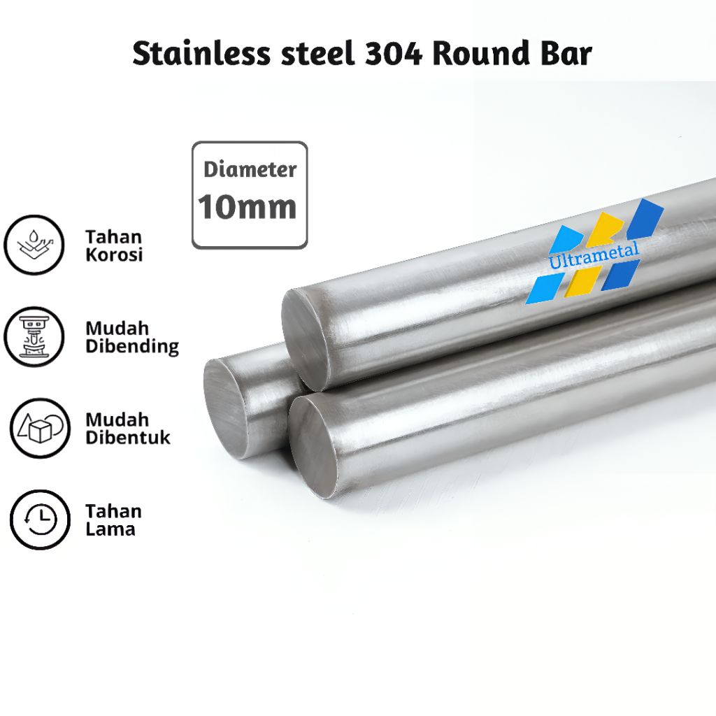 AS STAINLESS STEEL 304 DIA ( 10MM ) | AS SUS 304 PER 1CM