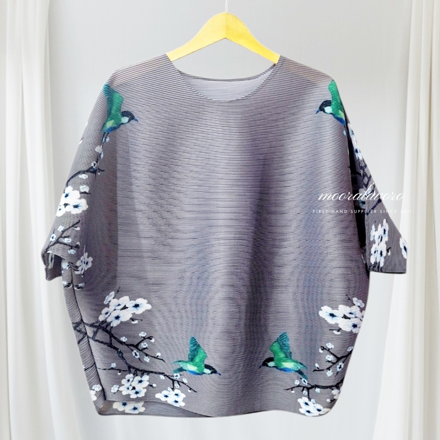 BIRDIE OVERSIZED CLASSY PLEATS LOOSE BLOUSE KOREAN STYLE READY BKK BANGKOK PREMIUM COLLECTIONS