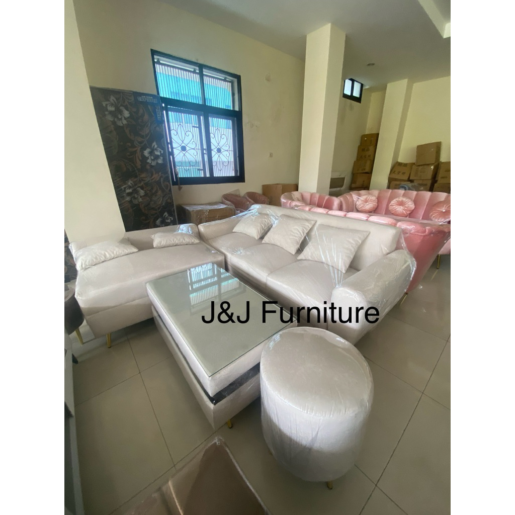 Sofa sudut sofa L minimalis makassar sofa minimalis