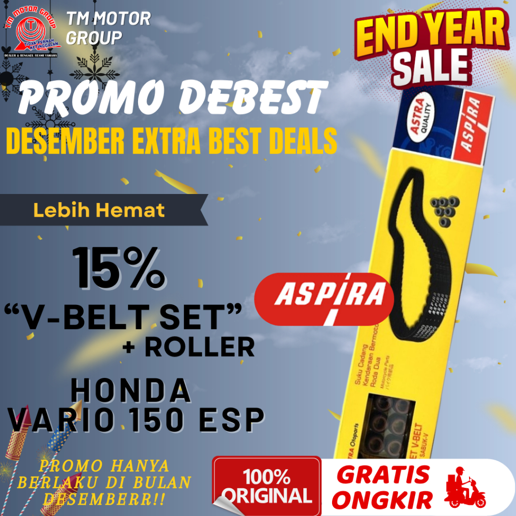 V-BELT SET HONDA VARIO 150 ESP ORIGINAL ASPIRA