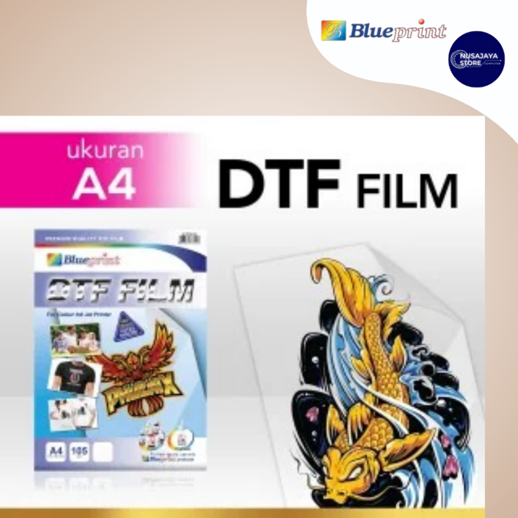 Kertas Transfer Film DTF BLUEPRINT / Digital Transfer Film PET - A4 isi 5 lembar