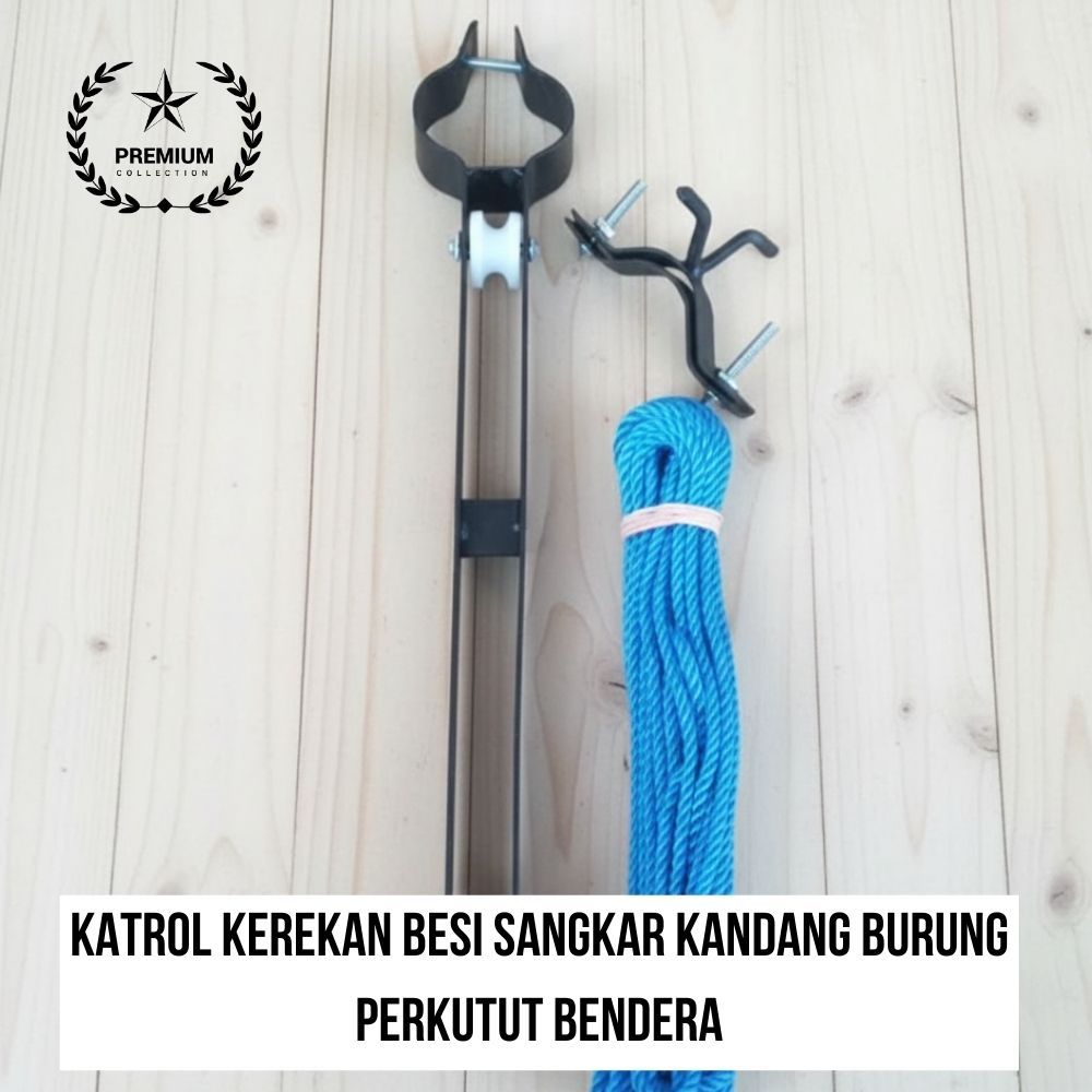 Katrol Kerekan Besi Sangkar Burung Perkutut Kuat