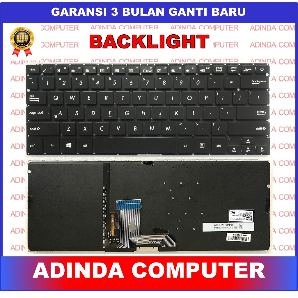 Keyboard Asus Zenbook UX410U UX410 UX410UA UX410UF Backlight