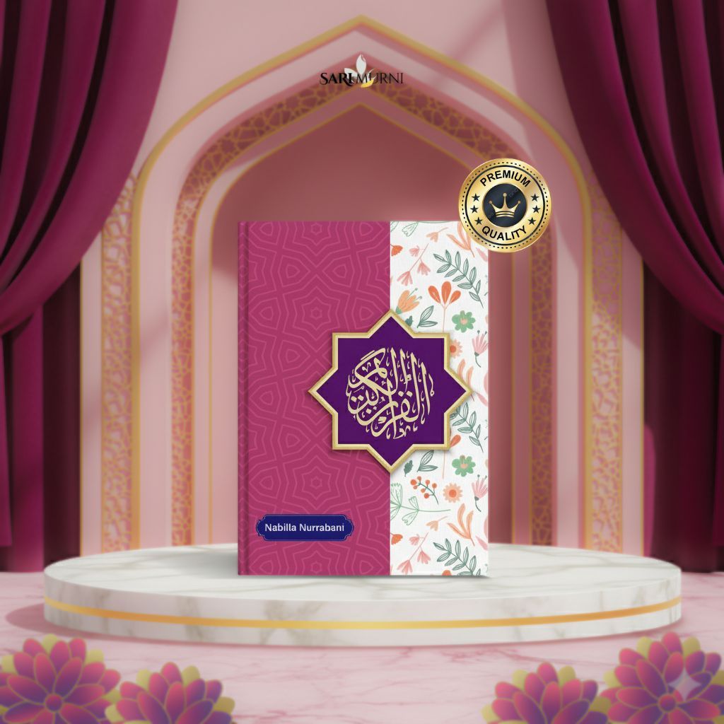 Sari Murni Jakarta - Alquran Pink Custom Nama Terjemahan Latin dan Tajwid Mahar A5 A6